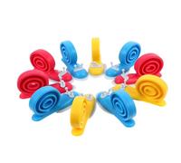 SECFOU Parachoques de Puerta Anticolisión de Silicona Diseño Caracol para Protección del Suelo y Seguridad Infantil, Pack de 10 Piezas para Puertas y Mascotas Color Aleatorio