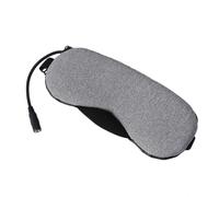 SECFOU Parche para Ojos USB Recargable de Vapor, Antifaz de Cuero Gris sin Aroma, Máscara Térmica para Dormir, Aliviar Fatiga Ocular y Dolores de Cabeza, Adecuado para Casa, Oficina