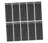 SECFOU Pegatinas para Teclado Ruso Negro Letras en Color Blanco Mate, 20 Hojas de Símbolos Cirílicos para Portátiles y Computadoras, Compatibles con Varias Marcas, Fácil Aplicación