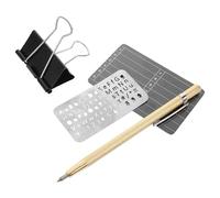 SECFOU Placa de Acero Inoxidable para Billetera de Recuperación de Metal, Copia de Seguridad Ignífuga de 24 Palabras Tablero Negro, Almacenamiento Seguro de Semillas Criptográficas