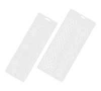 SECFOU Plantillas de acolchado de plástico 2 piezas para patchwork y bordado, white, para manualidades y trabajos de tela