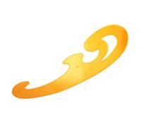SECFOU Plantillas de Curva Francesa en Plástico Juego de 3 para Coser Naranja Bordes Suaves y Doble Bisel para Ilustradores y Artistas Gráficos
