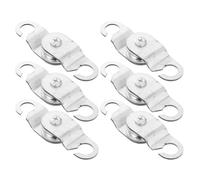 SECFOU Polea de Hierro con Cojinete Agrícola, Bloque de Cabrestante de 6 Piezas, Rodillo de Cable Resistente para Invernadero y Uso Industrial, Ranura Ancha para Cables de Acero