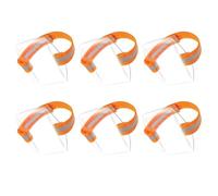 SECFOU Porta Credencial Banda Elástica Ajustable con Funda Transparente para Brazo Material Pvc y Cinta de Poliéster, Resistente al Agua, Paquete de 6 Piezas para Tarjeta