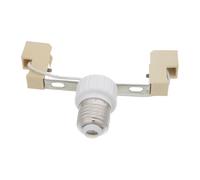 SECFOU Portalámparas cerámico E27 a R7S, adaptador de bombilla conversor de casquillo blanco, diseño estable y resistente al calor para bombilla E27 y luz halógena, oficinas