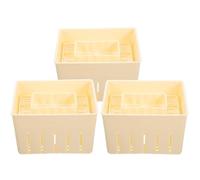 SECFOU Prensa de Tofu Casera 3 Piezas 140x105x95 Mm de Plástico Seguro para Prensar Queso y Tofu en Casa, Molde Práctico para Hacer Queso Artesanal y Prensado Doméstico