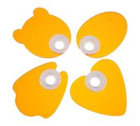 SECFOU Protector de Lámpara Acrílico Naranja para Manicura Filtro de Luz Azul, Fácil Instalación, Forma de Escudo, Adecuado para Salones y Técnicos de Uñas, Pack de 4 Unidades