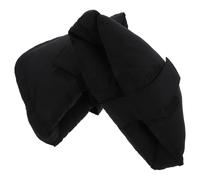 SECFOU Protector de Talón Negro 1 Par para Hospital y Hogar, Cojín Antiescaras Transpirable Relleno Cómodo, Almohadilla para Aliviar Presión y Proteger Pie en Cama o Silla de Ruedas