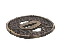 SECFOU Protector para Sable Samurái Estilo Japonés Clásico con Diseño Retro y Grabado de Hoja de Bambú, Compatible Generalmente y Fácil de Reemplazar, Tamaño 7.30x7.10x0.50 Cm