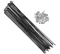 SECFOU Radios de Acero 45 de Alta Resistencia y Durabilidad 36 14g para Bicicleta de Montaña 260mm 36 Niples Accesorios para Ciclismo