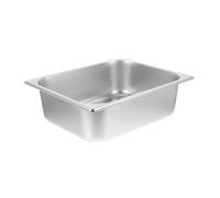 SECFOU Recipiente de Acero Inoxidable 1/3 Tamaño (32,3x17,2x6,5 Cm) para Buffet y Catering, Bandeja Reutilizable para Servir Alimentos, Plato Grande para Barbacoa y Postres, Adecuado Uso