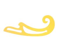 SECFOU Regla Multifuncional Curva de Plástico Amarillo para Diseño de Ropa y Costura, sin Rebabas, Duradera, Adecuado para Dibujo y Patchwork en Tienda de Ropa