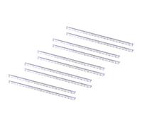 SECFOU Regla Triangular de Plástico para Dibujo Escolar, 10 Piezas, Diseño Creativo, Medición Rápida y Fácil Identificación, Adecuado para Escuelas y Fábricas