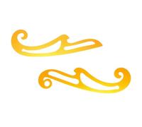 SECFOU Reglas de Costura Cortar Tela Manualmente Patronaje de Plástico Amarillo 2piezas, Regla de Curva Resistente para DIY Sewing