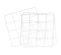SECFOU Rejilla de Pared de Alambre para Fotos 4 Piezas de Hierro Blanco | Acabado Fino, para Dormitorio, Organiza Imágenes y Flores, Panel Decorativo de Pared