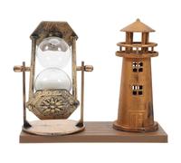 SECFOU Reloj de Arena Vintage de Metal Base de Plástico Color Cobre Antiguo, Decoración Creativa para Escritorio y Hogar, Adorno Decorativo para Sala de Estar, Obsequio Artístico