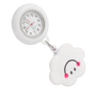 SECFOU Reloj Personal de Enfermería Adecuado para Portátil y Retráctil Telescópico Auxiliar de Enfermería en Silicona de Color Claro Diseño Adorable y Práctico de Enfermera