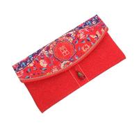 SECFOU Rojo para Boda Estilo Chino, Tamaño L, Diseño Doble Felicidad, 1 Unidad, Sobres de Dinero Chinos Despedida de Soltera, Bolsa Tradicional para Obsequio y Felicitación