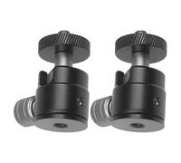 SECFOU Rótula de Bola para Trípode de Aleación de Aluminio, Mini Soporte de Escritorio 1/4 Tornillo, Rotación 360° para Cámara y Proyector Portátil, Pack de 2 Piezas, Accesorios de