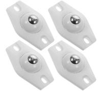 SECFOU Ruedas Autoadhesivas 4piezas para Caja de Basura Rotación 360°, Material Abs y Acero Inoxidable, Silenciosas y Suaves para Uso Doméstico