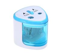 SECFOU Sacapuntas Eléctrico Automático para Lápices Soporte Removible de Doble Agujero Plástico Azul Color Aleatorio Adecuado para y Escuela