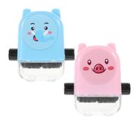 SECFOU Sello de Rodillo Matemático Diseño Ergonómico, Plástico Resistente y Tinta Incluida, Adecuado para Enseñanza Escolar y Práctica de Cálculo 4 Piezas