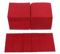 SECFOU Servilletas Desechables Rojas de Papel 20x20 Cm 150 Unidades Servilletas de Cóctel para Restaurante y Fiesta para Cenas Occidentales y Bar