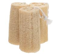 SECFOU Set de 3 Esponjas de Lufa Natural para Ducha y Cocina Fuerte Poder de Limpieza y Diseño para Fregar Ollas, Adecuado para Baño y Uso Diario