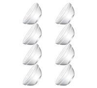 SECFOU Set de 8 Tazones de Vidrio Redondos para Postres y Gelatina, Capacidad 45ml, Seguros y Saludables, Ideales para Hacer Pasteles y Pudines