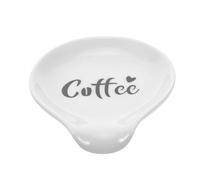 SECFOU Soporte para Cucharas de Cerámica Resistente para Café y Cocina Pequeño Reposacucharas de Porcelana para Barra y Utensilios de Cocina