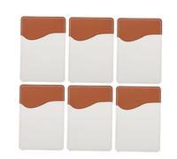 SECFOU Soporte para Teléfono Móvil DIY de Cuero PU para Sublimación, Funda para Tarjetas Adhesiva, Monedero Portátil para Mujeres y Viajes, 6 Unidades, Color