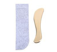 SECFOU Tabla de Raspado de Latón S Tipo para Masaje Facial y Corporal, 1 Pieza Portátil, Herramienta Gua Sha para Automasaje en Cara, Cuello y Pies, Superficie Lisa Segura para Piel