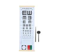 SECFOU Tabla Optométrica Escolar Portátil para Examen Vista Puntero Manual y Oclusor Ocular, Material Pvc/pp, Adecuado para Hospitales y Tiendas Ópticas