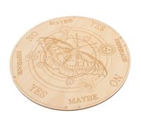 SECFOU Tablero de Péndulo de Madera y Ayudar a Tomar Decisiones Tablero de Adivinación, Beige, para Decorar Mesa de Adivinación para Principiantes de Brujería, Fiesta Temática
