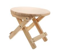 SECFOU Taburete de Madera Redondo Plegable para Cambiar Zapatos en Casa, Antideslizante, Multiusos y Fácil de Limpiar, Adecuado para Uso Doméstico