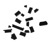 SECFOU Tapones Antipolvo para Puerto de Computadora Portátil, Silicona Negra Resistente al Desgaste, 160 Piezas en 10 Paquetes para Proteger y Extender la Vida del Conector