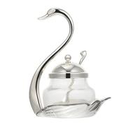 SECFOU Tarro Fácil de Limpiar y Operar de Aleación de Zinc de con Estante Cisne para Condimentos para del Hogar y Cocina