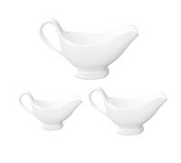 SECFOU Tazas de Cerámica y Seguras para Salsas y Caldos para Salsa con Asas Juego de 3 de Color Blanco Fáciles de Limpiar para y Restaurantes