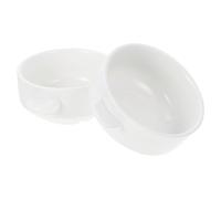 SECFOU Tazones de Cerámica con Asa 2 Piezas de Color Claro de 2 Cuencos para Sopa y Cereales, Utensilios de Cocina para Desayuno y Hogar, Cuencos Resistentes y Prácticos para Uso Diario