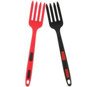 SECFOU Tenedor Ergonómico de Silicona Resistente al de 2 Unidades, Utensilio Multifunción para Ensalada y Pasta para Cocinas Familiares y