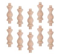 SECFOU y Acabado Beige sin Terminar de Madera 10 Husillos Estructura Resistente para Barandilla de Escalera para Muebles y Uso Diario en Bricolaje