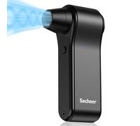 Secheer Ventilador turbo inalámbrico Super Power, plumero de aire eléctrico de 130000 rpm, plumero de aire comprimido ajustable de 4 engranajes SCTF-001, color negro