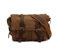 Sechunk retro computadora portátil de lona de cuero militar bolsa de carta