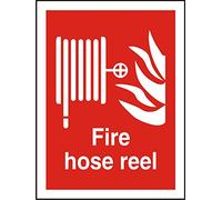 Seco Carrete de manguera de fuego y señal de fuego, 150 mm x 200 mm, vinilo autoadhesivo fotoluminiscente