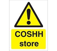 Seco COSHH - Letrero para tienda (150 x 200 mm, plástico semirrígido, 1 mm)
