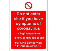SECO Letrero de plástico semirrígido con texto en inglés "Do Not Enter Site" (150 x 200 mm)