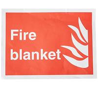 Seco Manta de fuego y señal de fuego, 200 mm x 150 mm, vinilo autoadhesivo