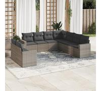 SECOLI Juego de muebles de jardín de ratán, con espacio de almacenamiento, 4 - 12 personas, muchos modelos y colores, incluye cojines extra gruesos, muebles de salón para exteriores, conjunto de