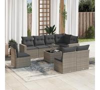 SECOLI Juego de muebles de jardín de ratán, con espacio de almacenamiento, 4 - 12 personas, muchos modelos y colores, incluye cojines extra gruesos, muebles de salón para exteriores, conjunto de