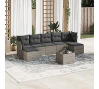 SECOLI Juego de muebles de jardín de ratán con espacio de almacenamiento, 4 - 12 personas, muchos modelos y colores, incluye cojines extra gruesos, muebles de salón para exteriores, conjunto de